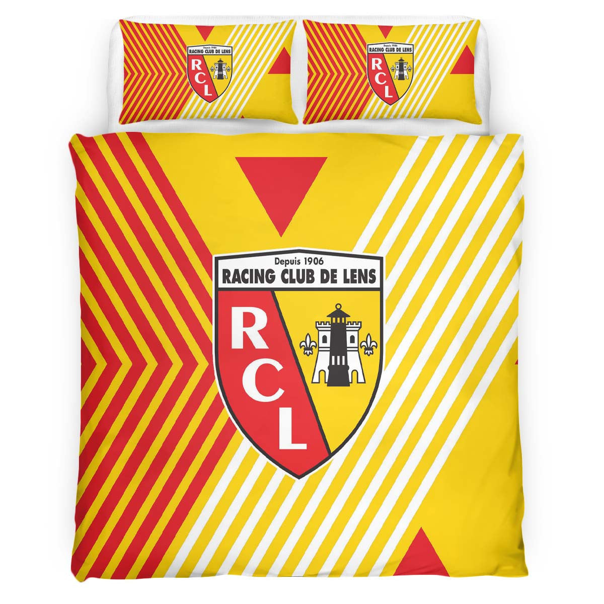 Housse De Couette RC Lens French Football Team 08 Parure de lit Ensemble De Literie