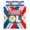 Housse De Couette OL Olympique Lyonnais French Football Teams 06 Parure de lit Ensemble De Literie