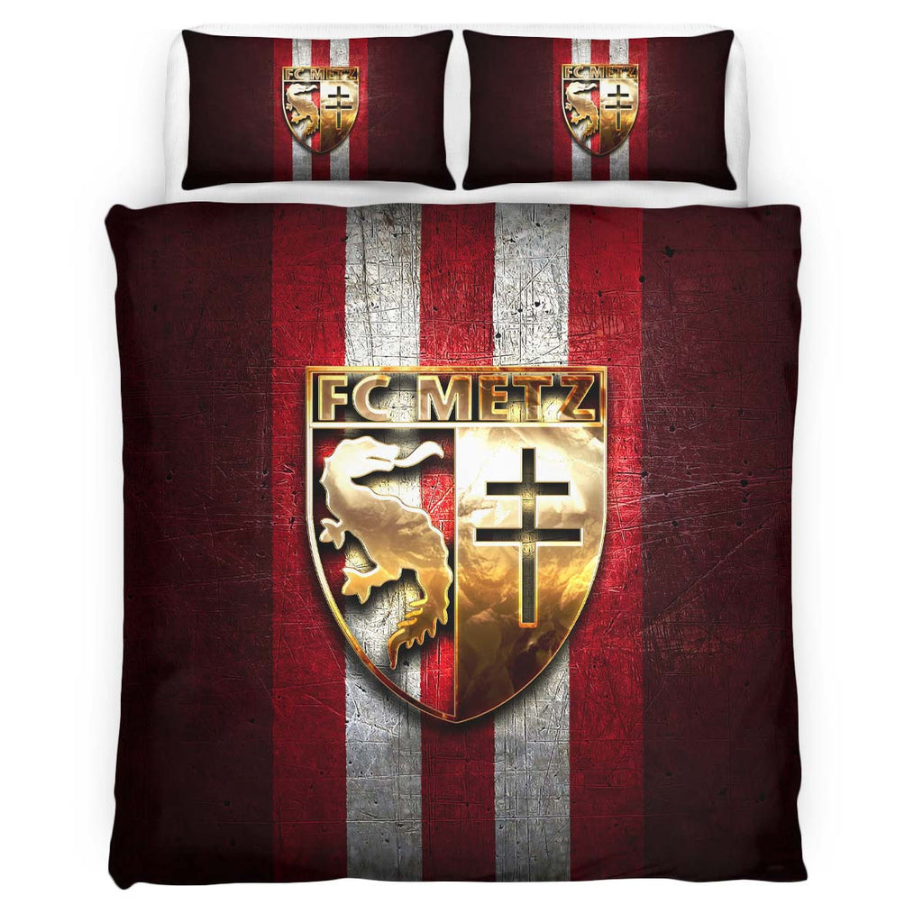 Housse De Couette FC Metz French Football Teams 07 Parure de lit Ensemble De Literie