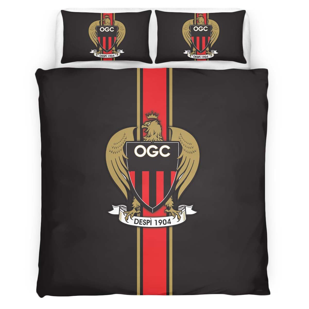 Housse De Couette OGC Nice French Football Teams 14 Parure de lit Ensemble De Literie