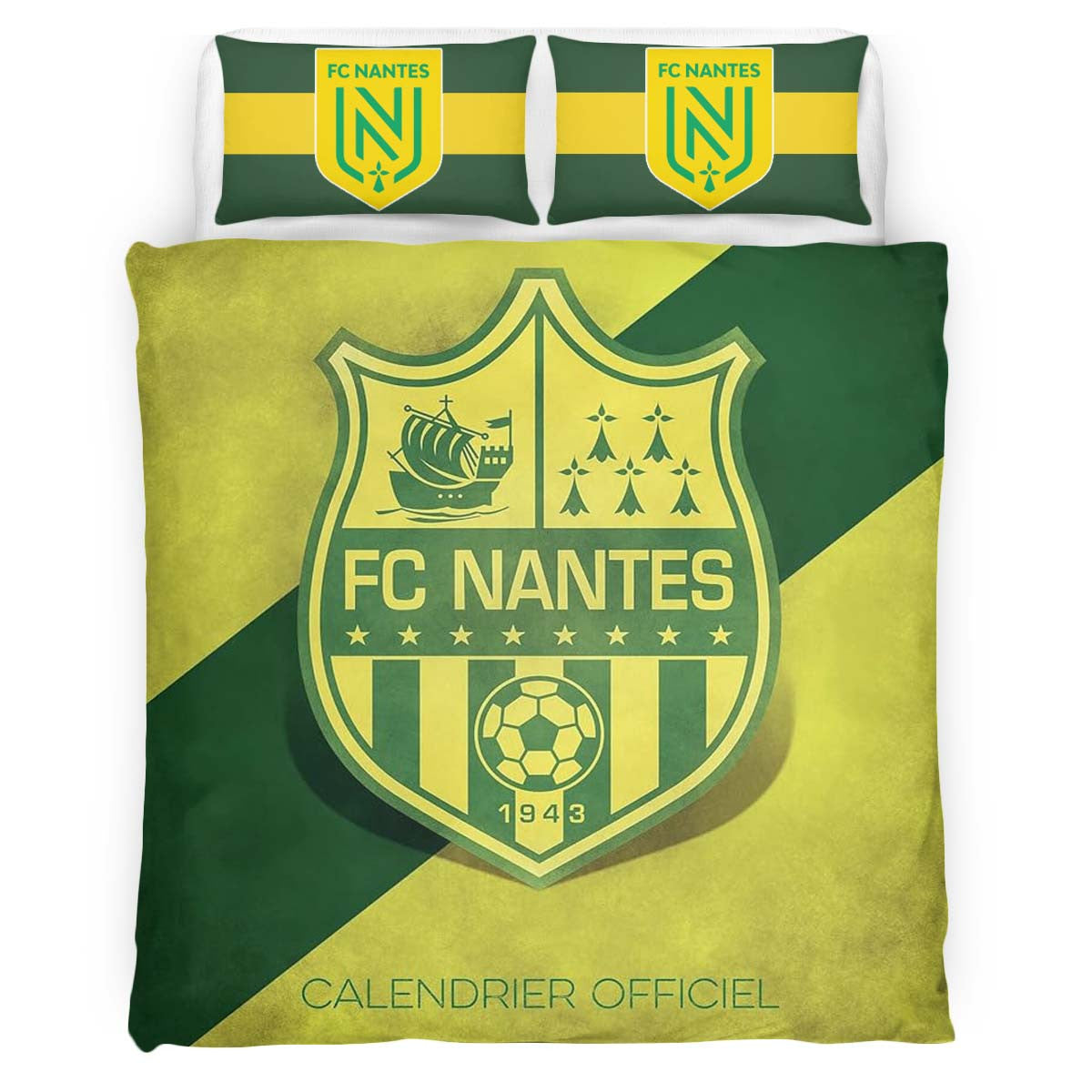 Housse De Couette FC Nantes French Football Teams 16 Parure de lit Ensemble De Literie