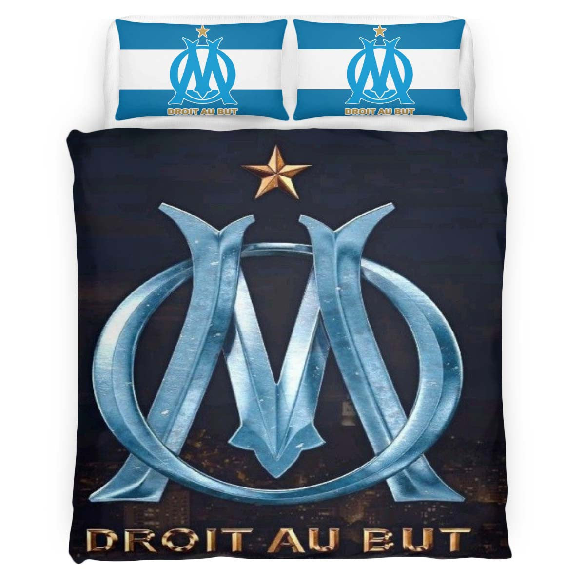 Housse De Couette OM Olympique de Marseille French Football Teams 07 Parure de lit Ensemble De Literie