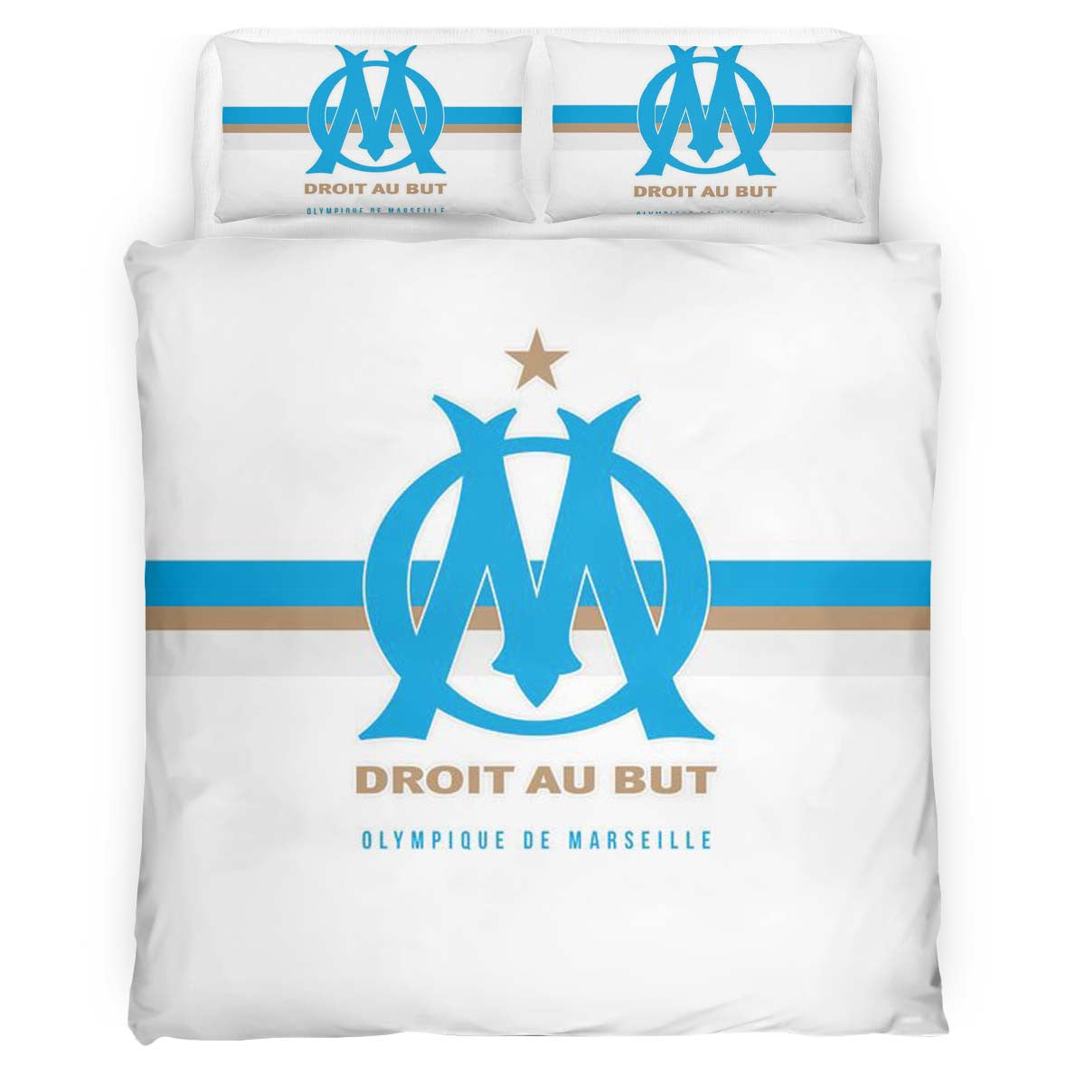 Housse De Couette OM Olympique de Marseille French Football Teams 06 Parure de lit Ensemble De Literie