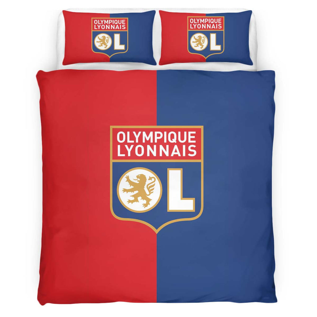 Housse De Couette OL Olympique Lyonnais French Football Teams 01 Parure de lit Ensemble De Literie