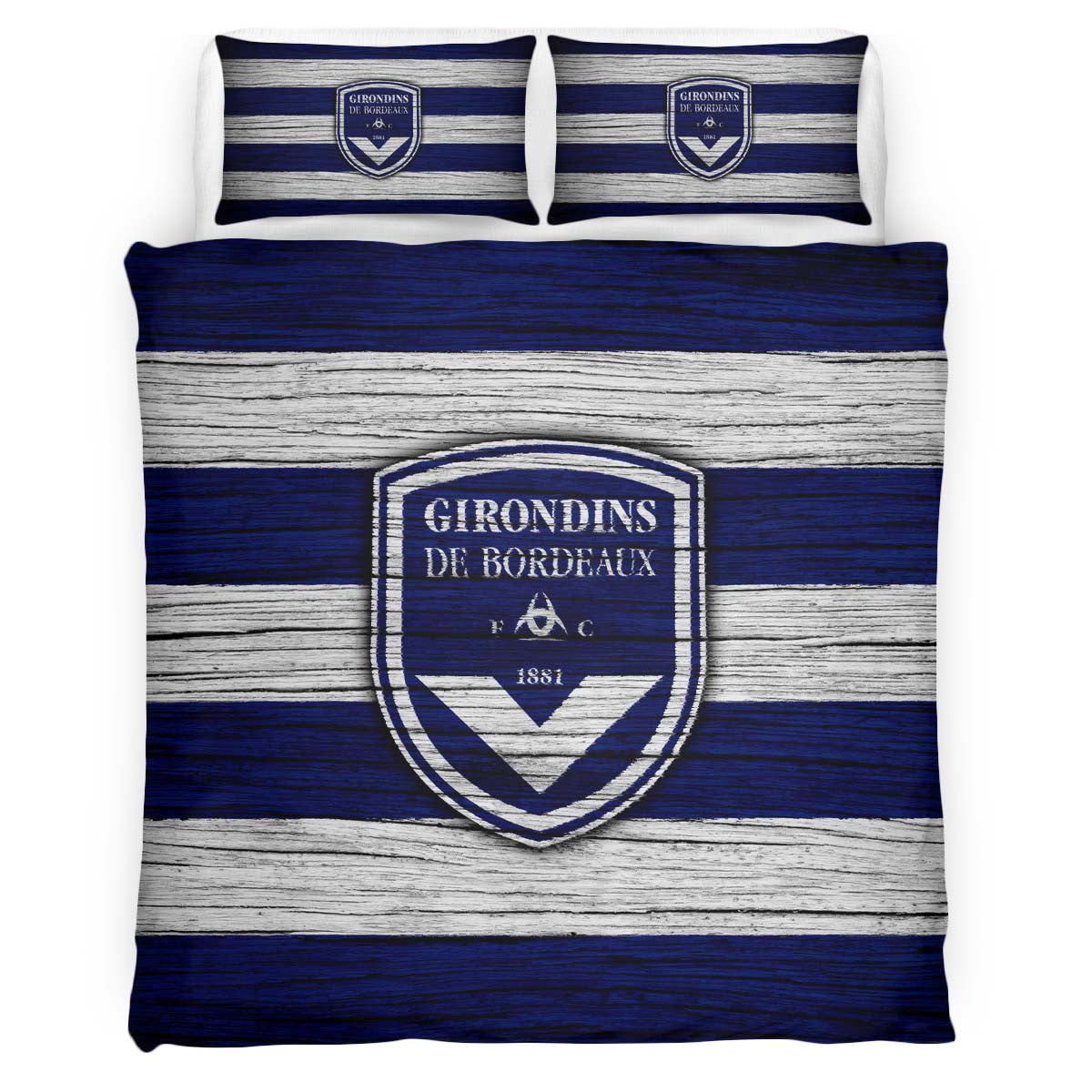 Housse De Couette Girondins de Bordeaux French Football Teams 18 Parure de lit Ensemble De Literie