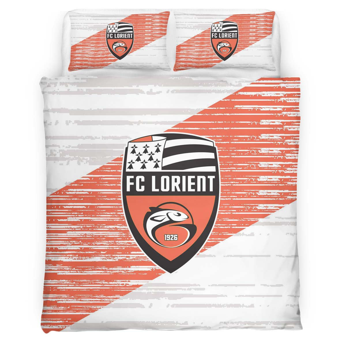 Housse De Couette FC Lorient French Football Teams 02 Parure de lit Ensemble De Literie