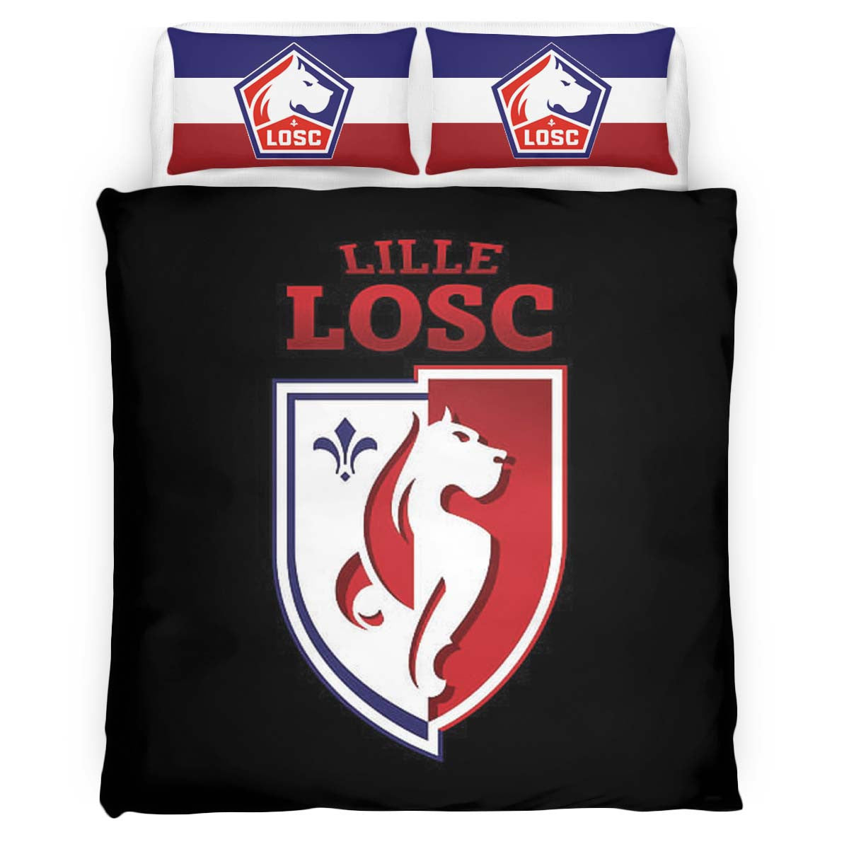 Housse De Couette LOSC Lille OSC French Football Teams 19 Parure de lit Ensemble De Literie
