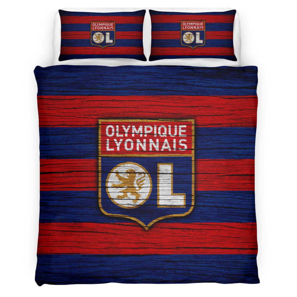 Housse De Couette OL Olympique Lyonnais French Football Teams 12 Parure de lit Ensemble De Literie