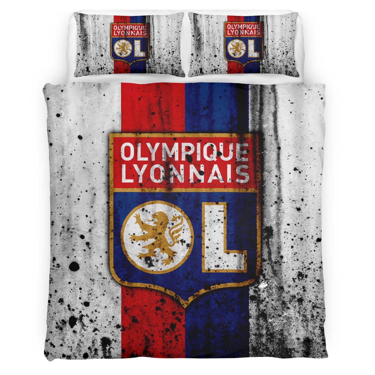 Housse De Couette OL Olympique Lyonnais French Football Teams 10 Parure de lit Ensemble De Literie