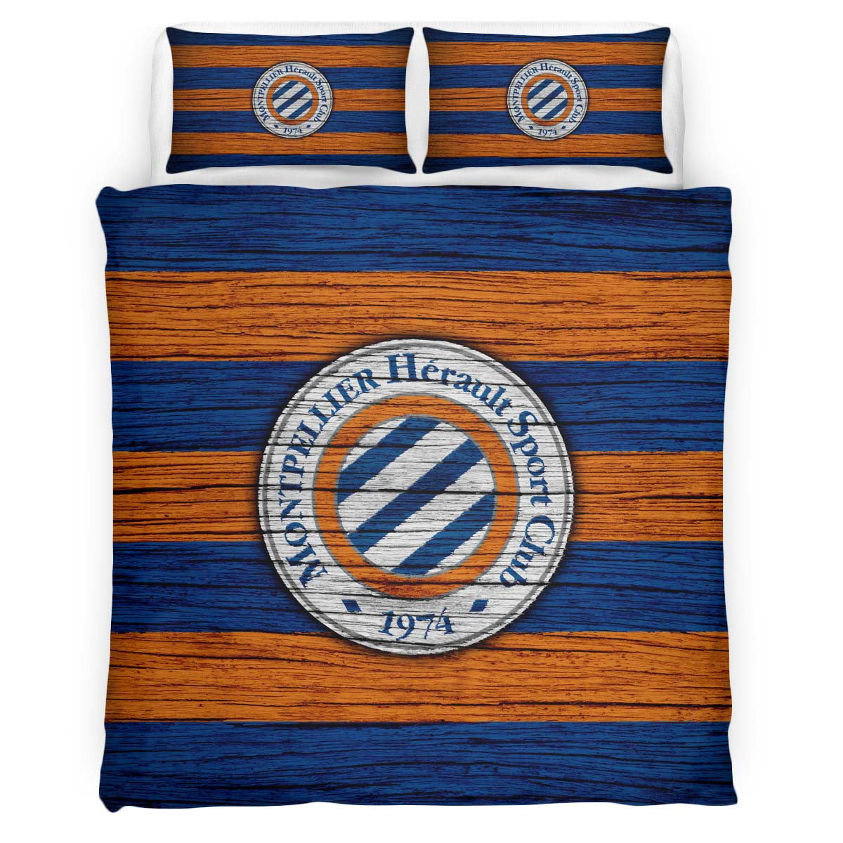 Housse De Couette Montpellier HSC French Football Teams 13 Parure de lit Ensemble De Literie