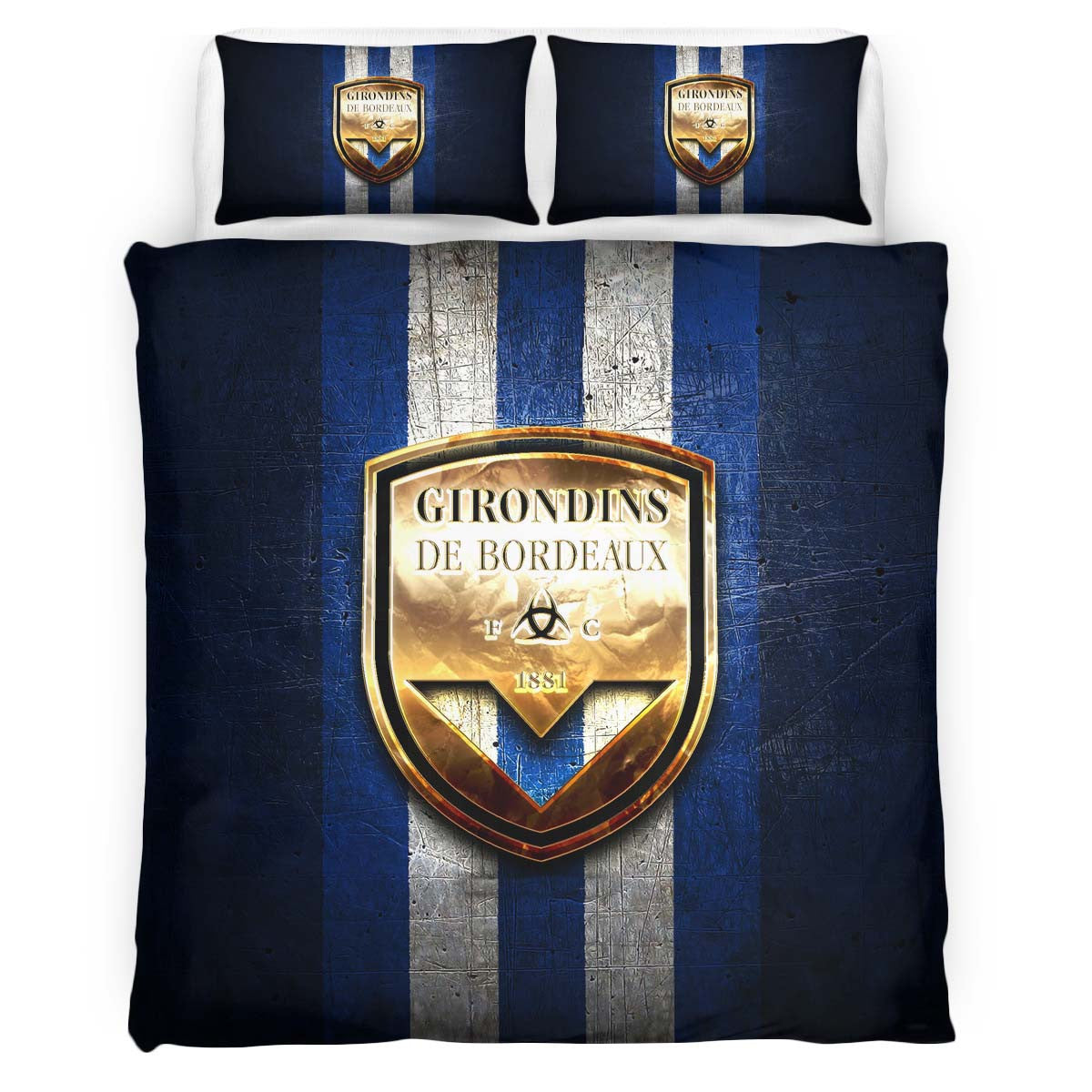 Housse De Couette Girondins de Bordeaux French Football Teams 10 Parure de lit Ensemble De Literie