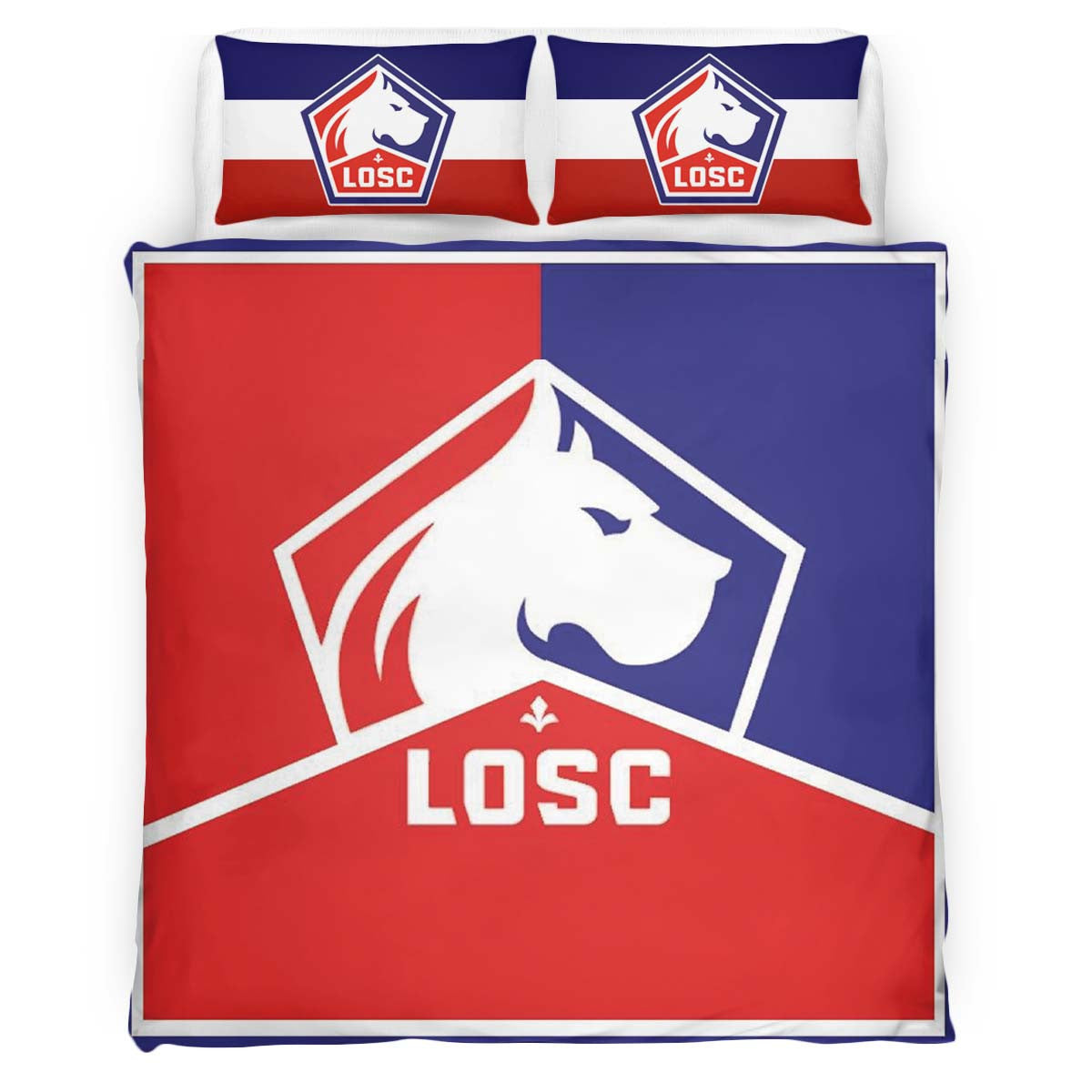 Housse De Couette LOSC Lille OSC French Football Teams 04 Parure de lit Ensemble De Literie