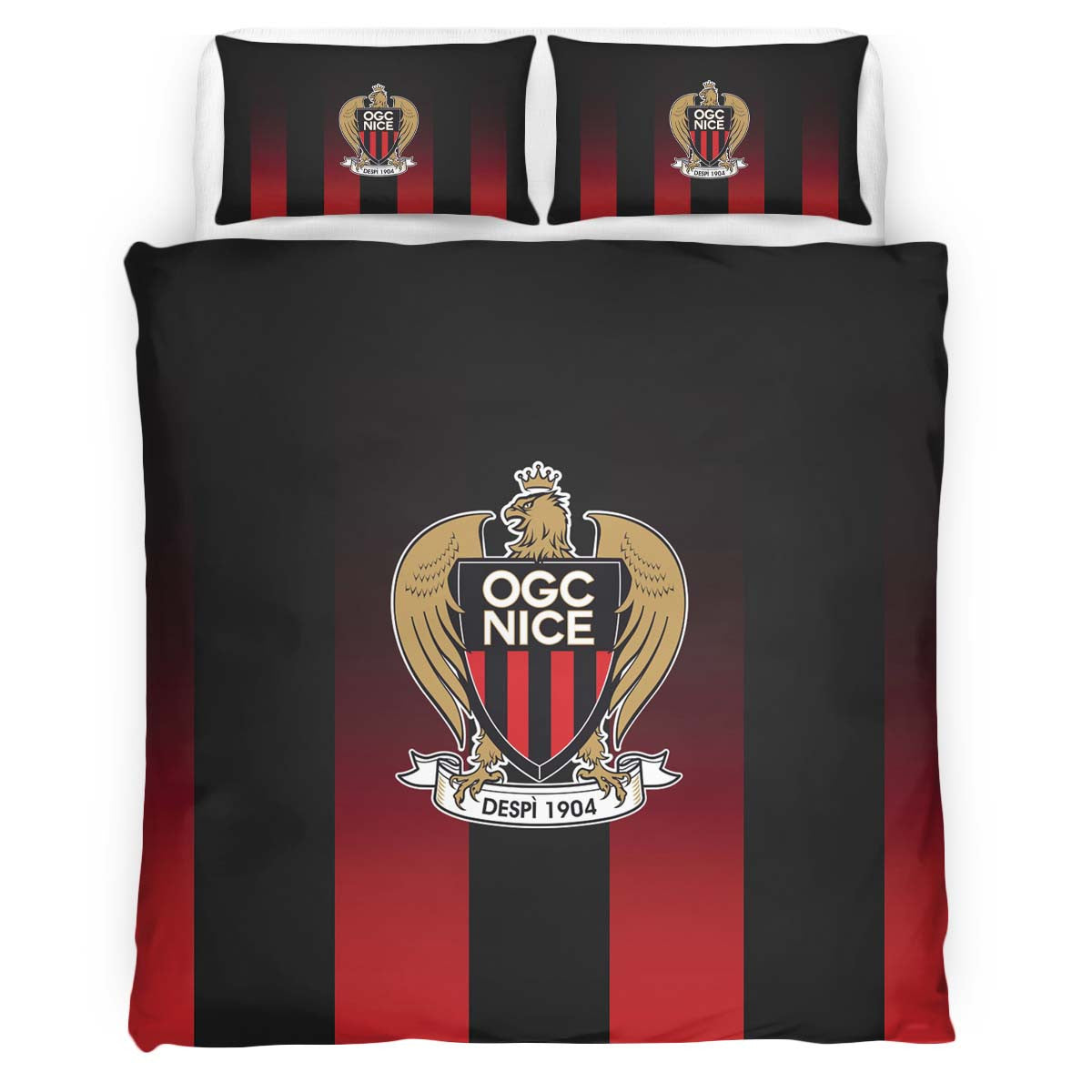 Housse De Couette OGC Nice French Football Teams 03 Parure de lit Ensemble De Literie