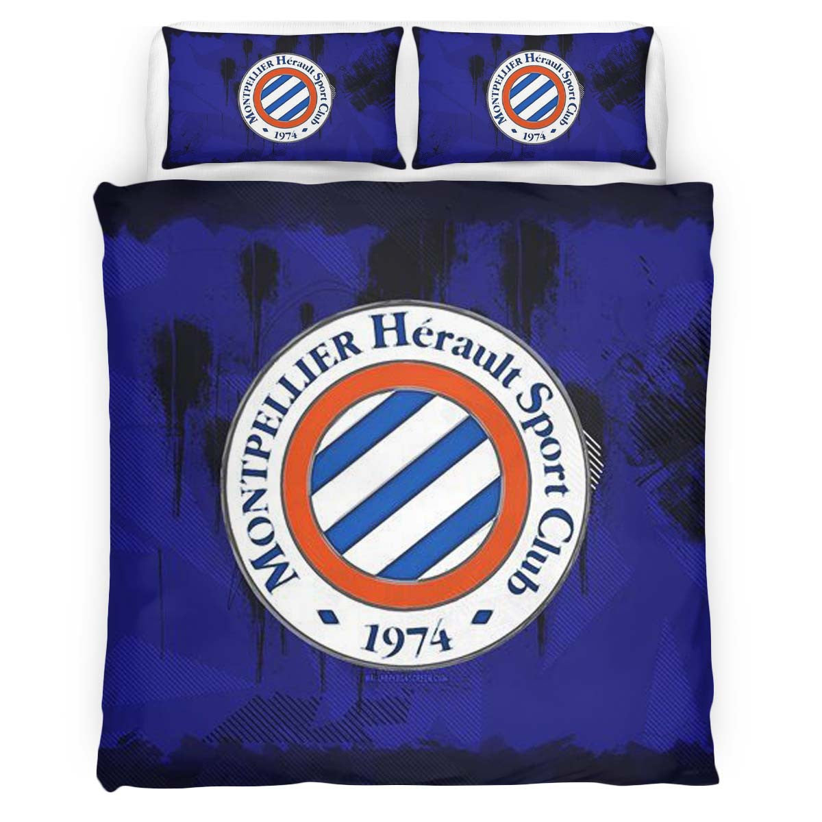 Housse De Couette Montpellier HSC French Football Teams 14 Parure de lit Ensemble De Literie