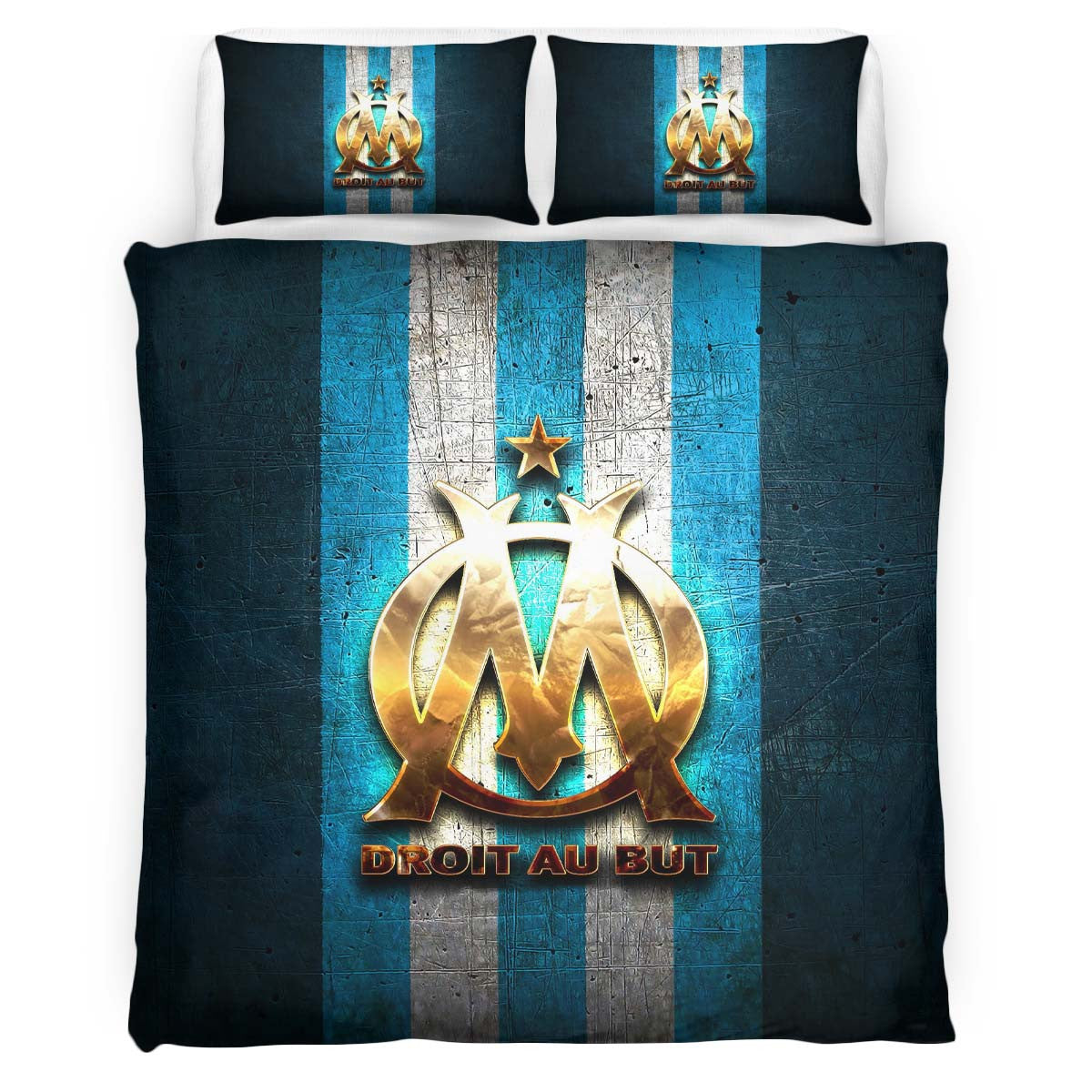 Housse De Couette OM Olympique de Marseille French Football Teams 10 Parure de lit Ensemble De Literie