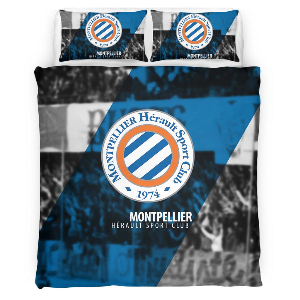 Housse De Couette Montpellier HSC French Football Teams 01 Parure de lit Ensemble De Literie