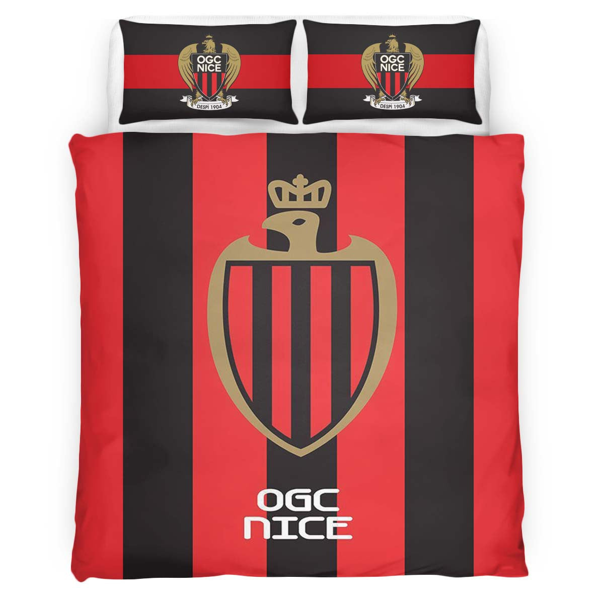 Housse De Couette OGC Nice French Football Teams 04 Parure de lit Ensemble De Literie