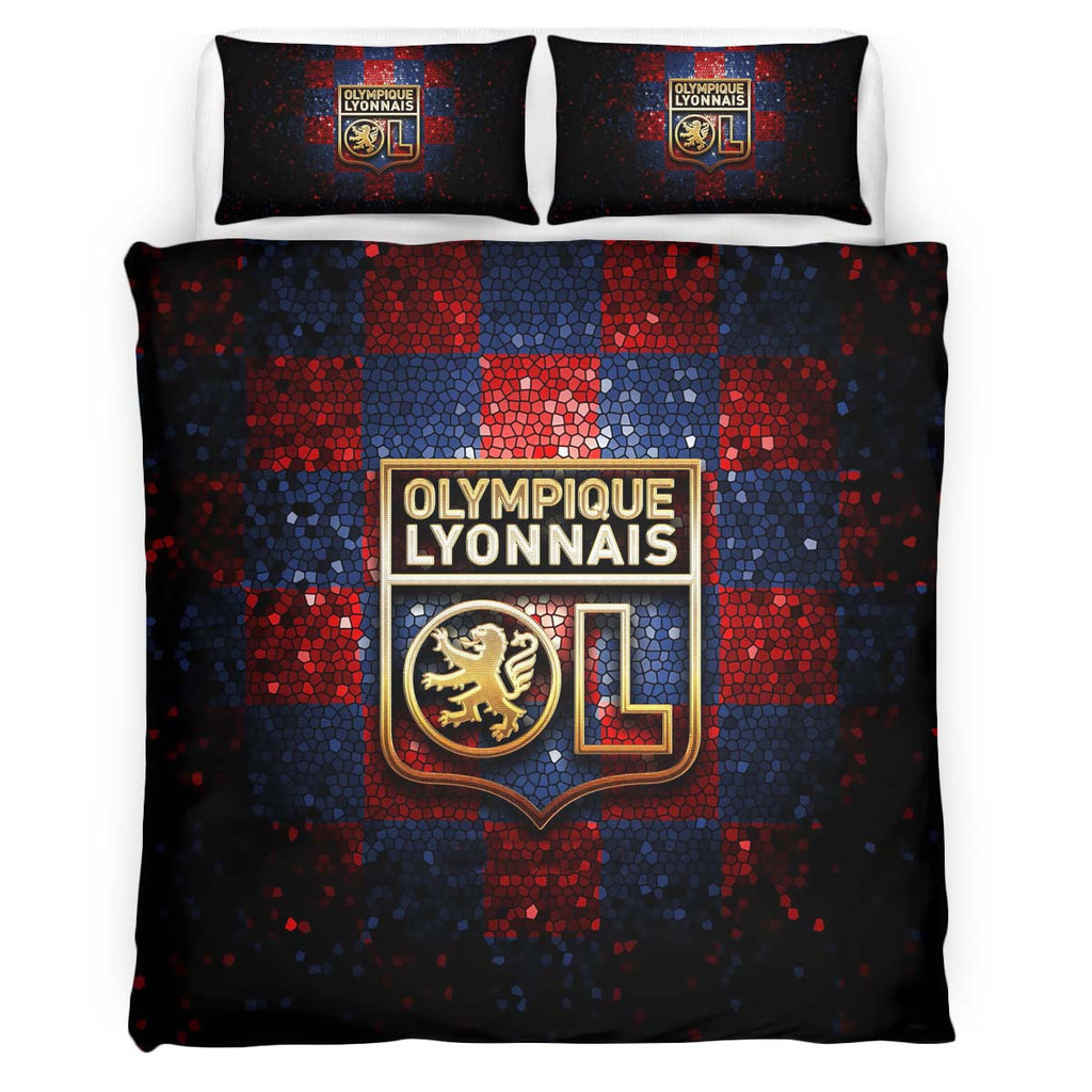 Housse De Couette OL Olympique Lyonnais French Football Teams 14 Parure de lit Ensemble De Literie