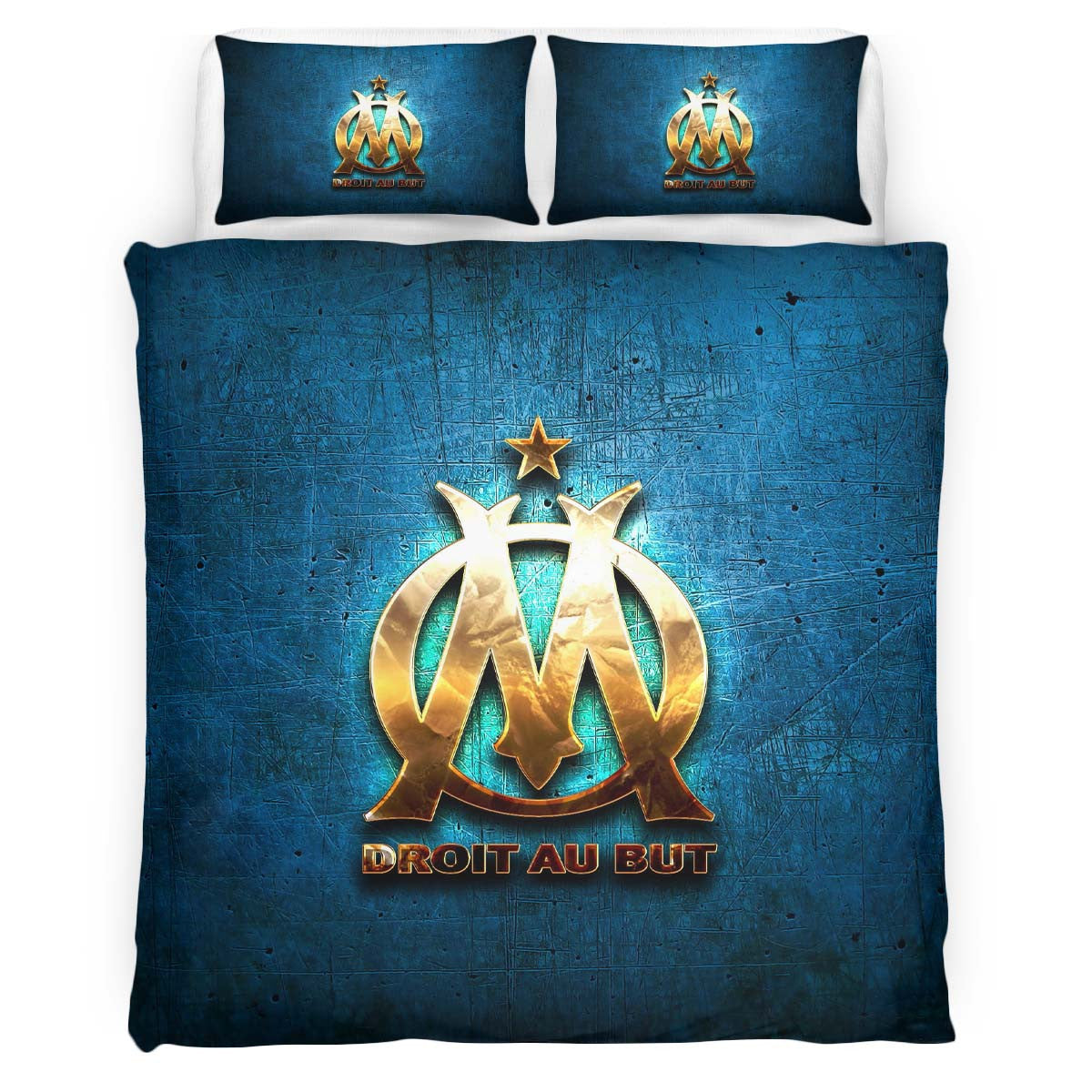 Housse De Couette OM Olympique de Marseille French Football Teams 08 Parure de lit Ensemble De Literie