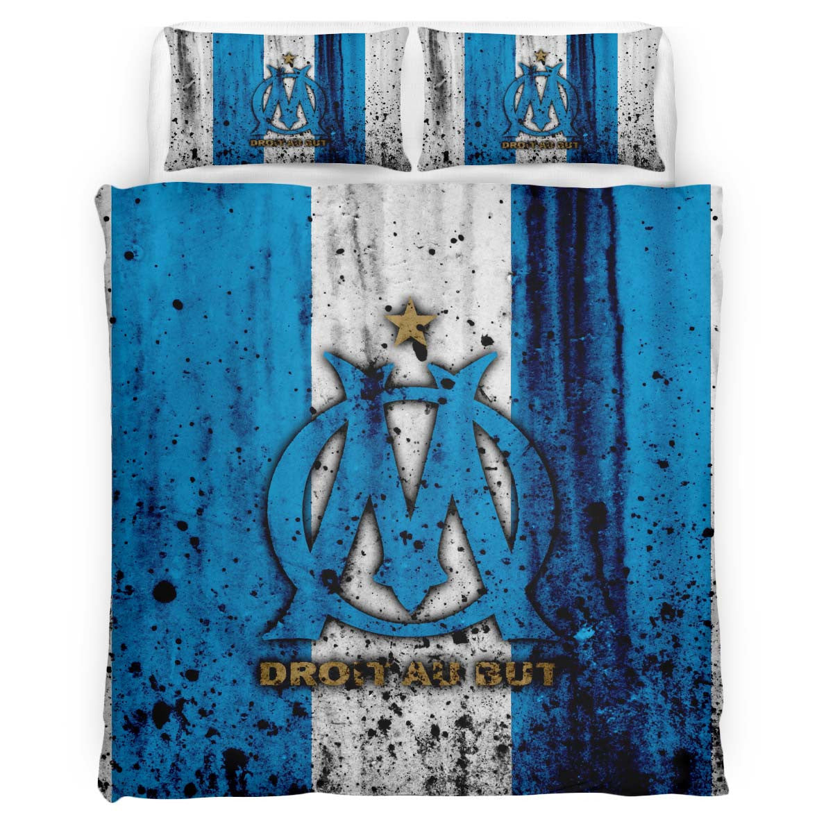 Housse De Couette OM Olympique de Marseille French Football Teams 14 Parure de lit Ensemble De Literie