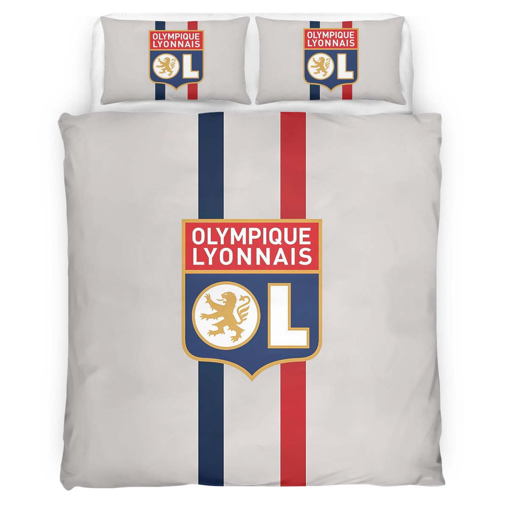 Housse De Couette OL Olympique Lyonnais French Football Teams 02 Parure de lit Ensemble De Literie