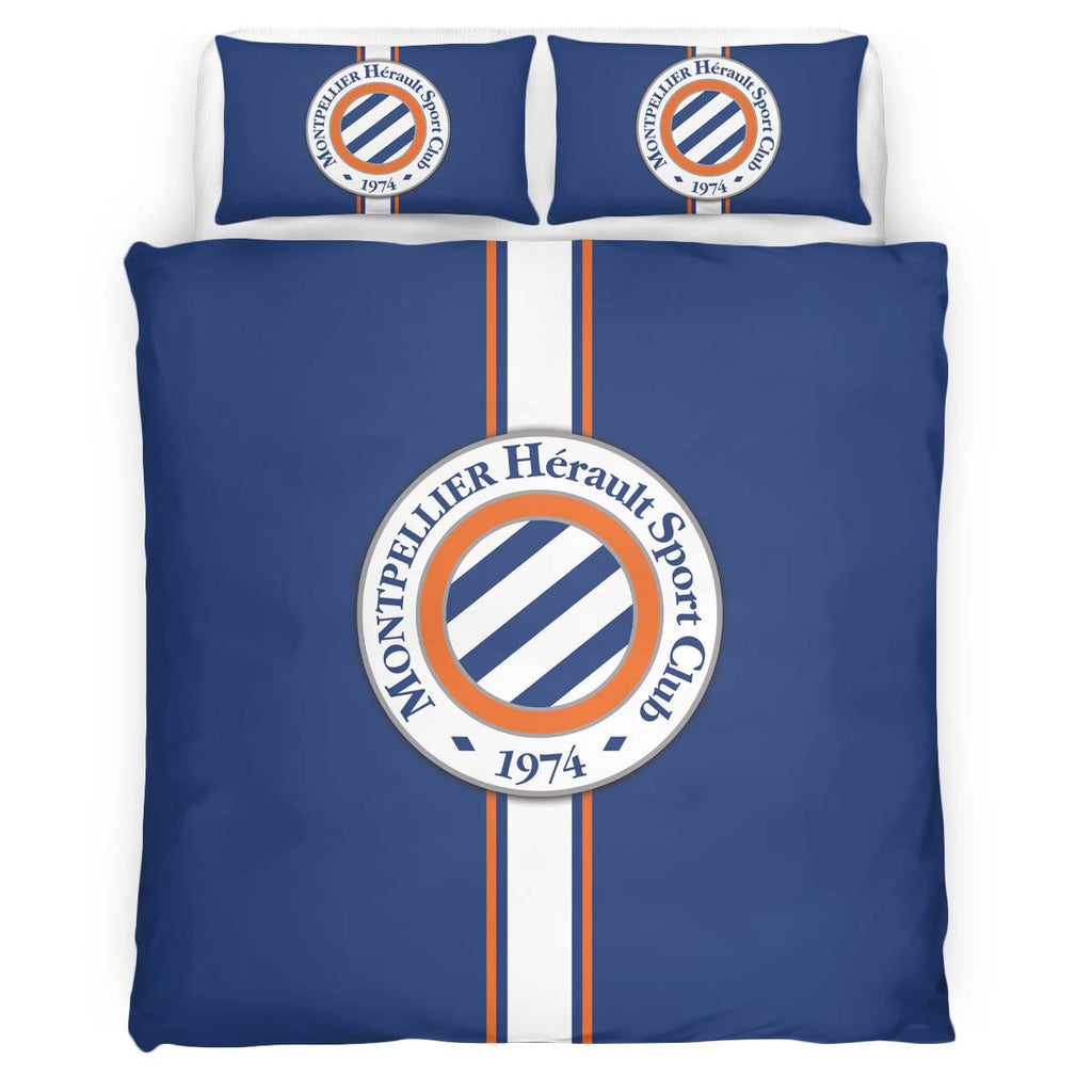 Housse De Couette Montpellier HSC French Football Teams 19 Parure de lit Ensemble De Literie