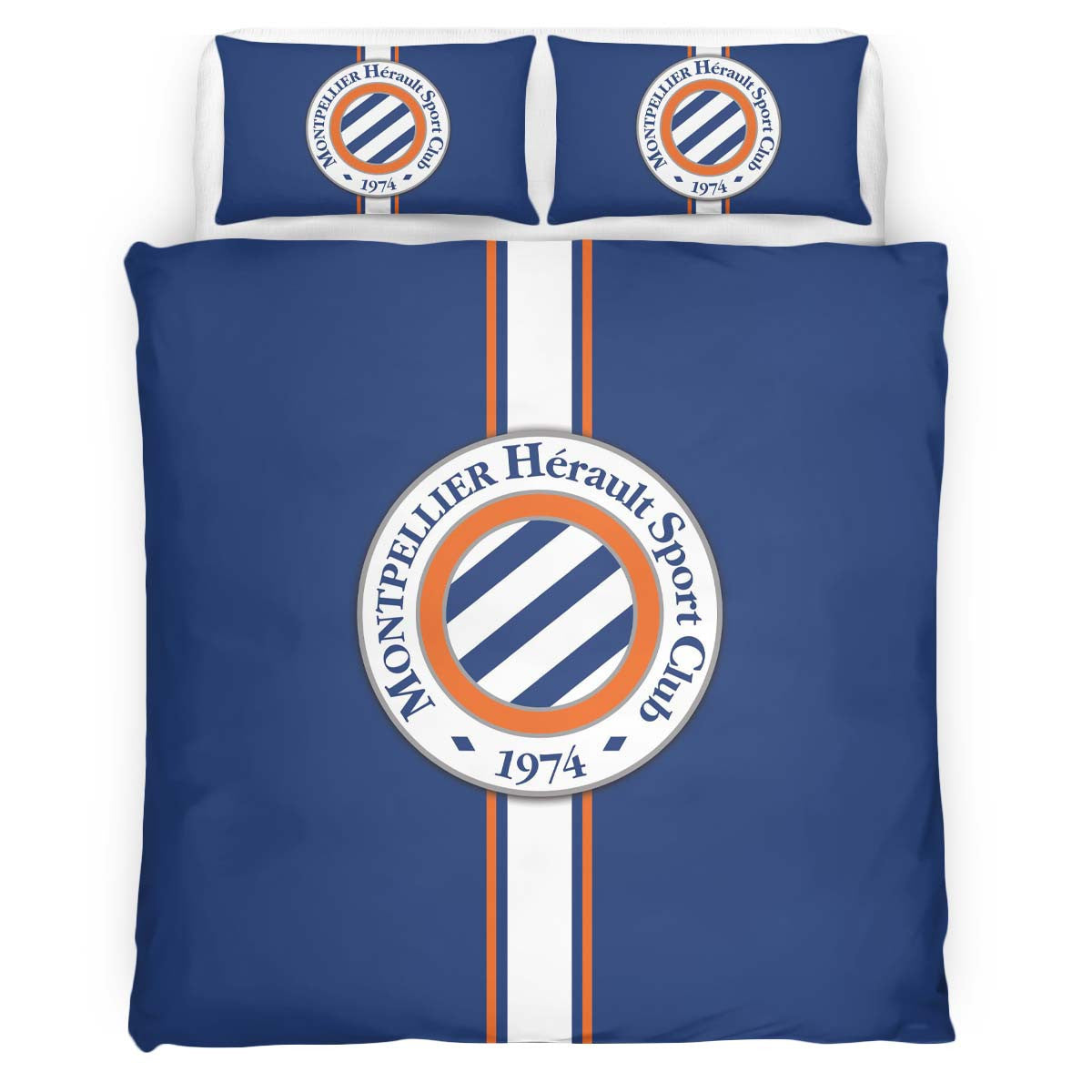 Housse De Couette Montpellier HSC French Football Teams 19 Parure de lit Ensemble De Literie