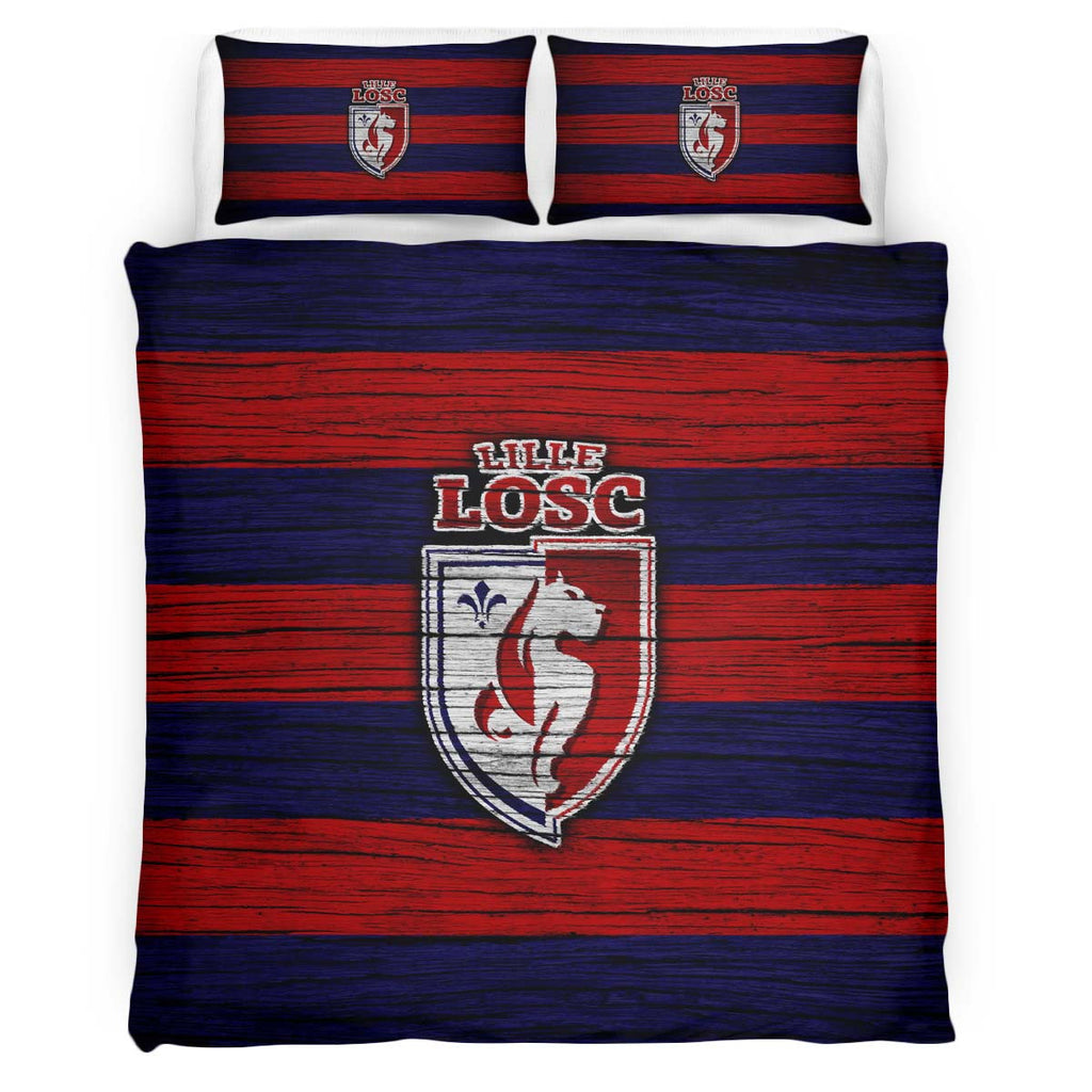 Housse De Couette LOSC Lille OSC French Football Teams 18 Parure de lit Ensemble De Literie