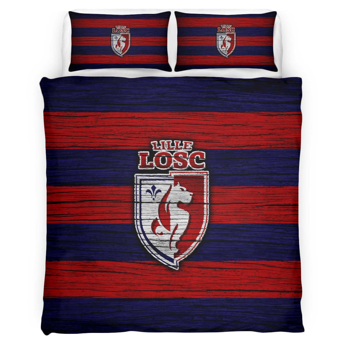 Housse De Couette LOSC Lille OSC French Football Teams 18 Parure de lit Ensemble De Literie
