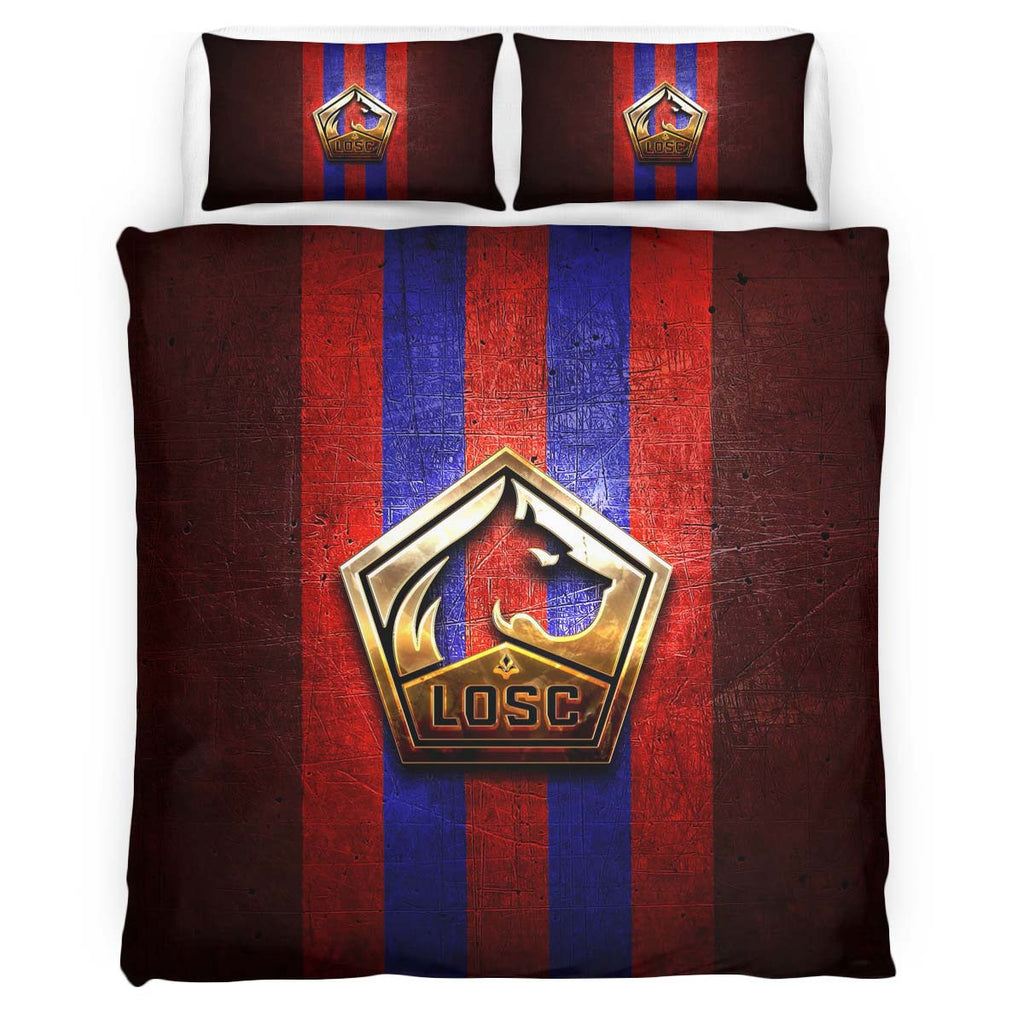 Housse De Couette LOSC Lille OSC French Football Teams 17 Parure de lit Ensemble De Literie