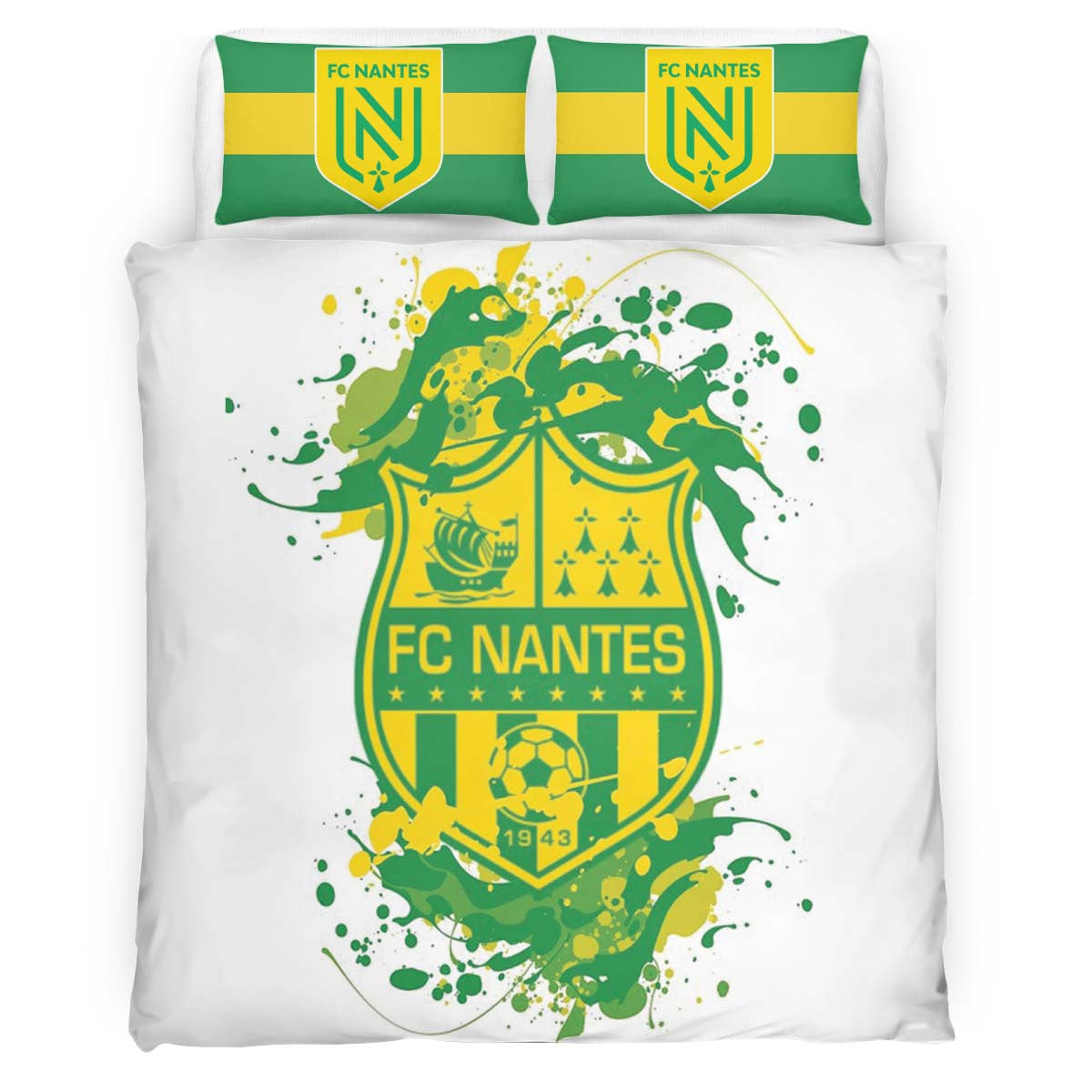 Housse De Couette FC Nantes French Football Teams 15 Parure de lit Ensemble De Literie