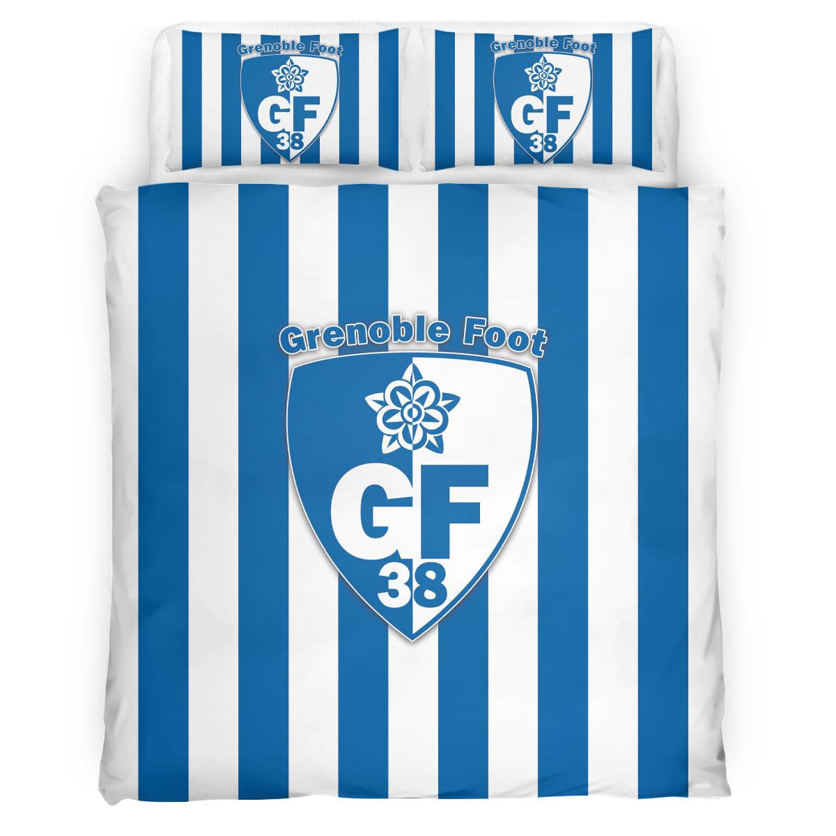 Housse De Couette GF 38 Grenoble Foot 38 French Football Teams 07 Parure de lit Ensemble De Literie