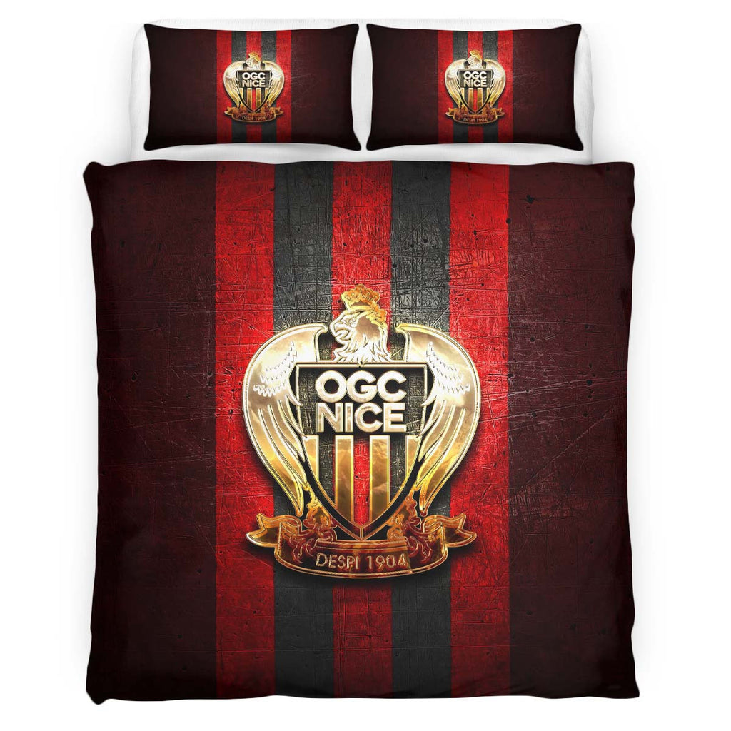Housse De Couette OGC Nice French Football Teams 10 Parure de lit Ensemble De Literie