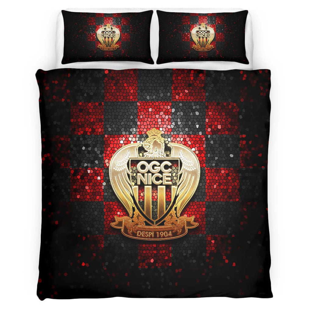 Housse De Couette OGC Nice French Football Teams 09 Parure de lit Ensemble De Literie