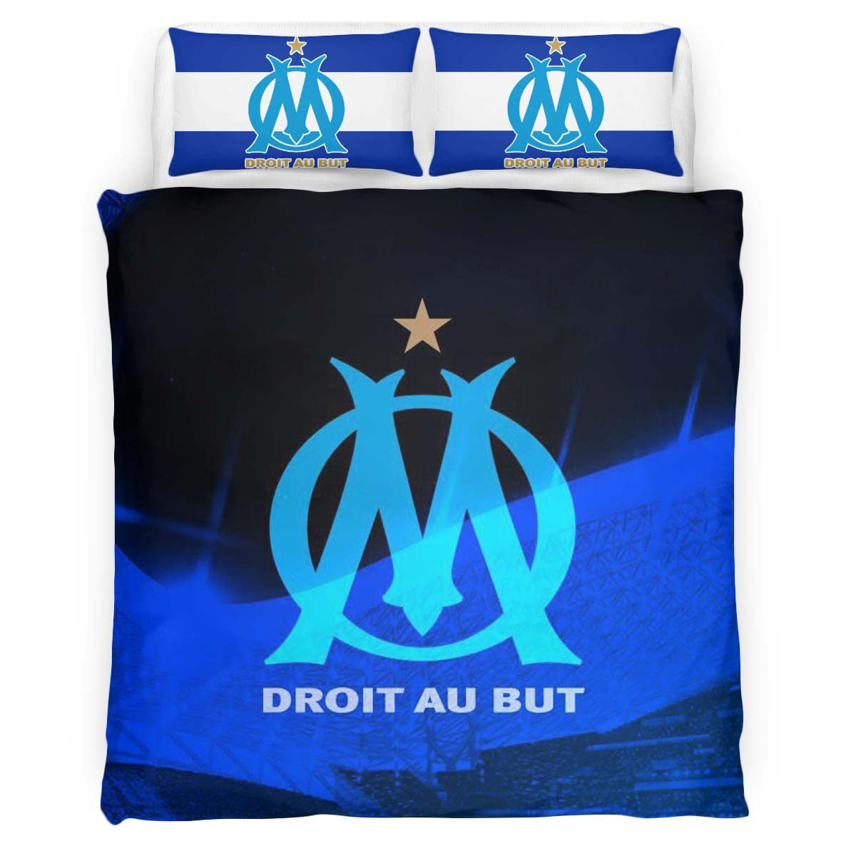 Housse De Couette OM Olympique de Marseille French Football Teams 04 Parure de lit Ensemble De Literie