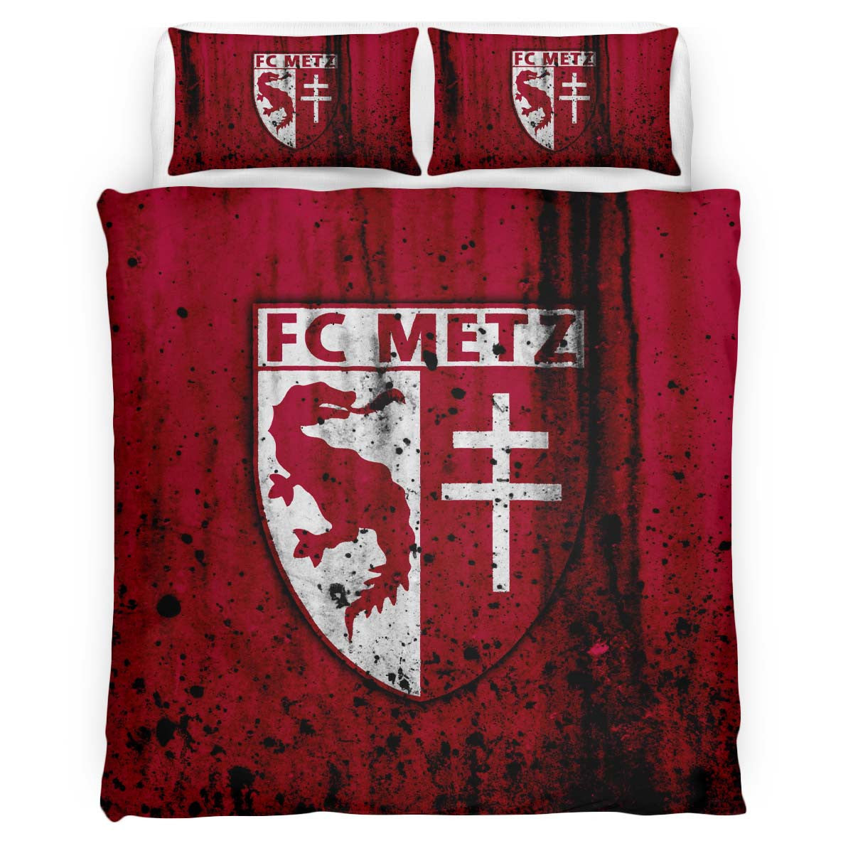 Housse De Couette FC Metz French Football Teams 11 Parure de lit Ensemble De Literie