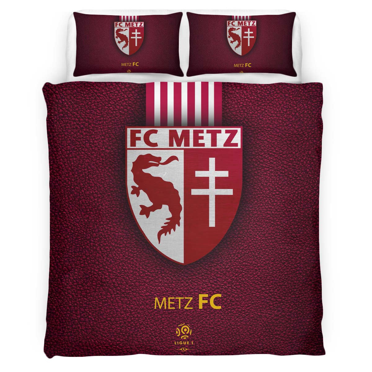 Housse De Couette FC Metz French Football Teams 15 Parure de lit Ensemble De Literie