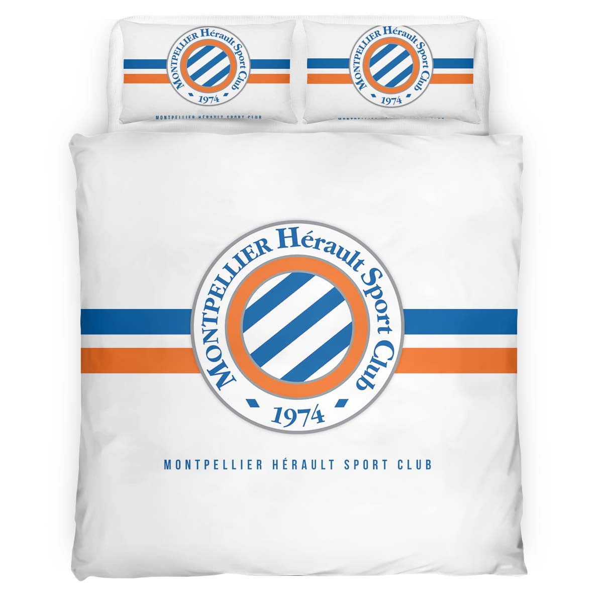 Housse De Couette Montpellier HSC French Football Teams 17 Parure de lit Ensemble De Literie