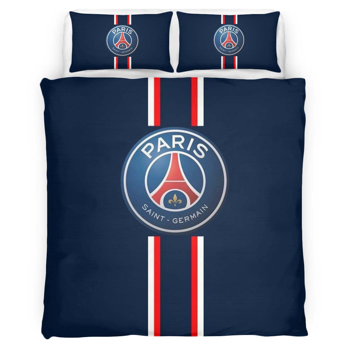 Housse De Couette PSG FC Paris Saint Germain Football Club 19 Parure de lit Ensemble De Literie