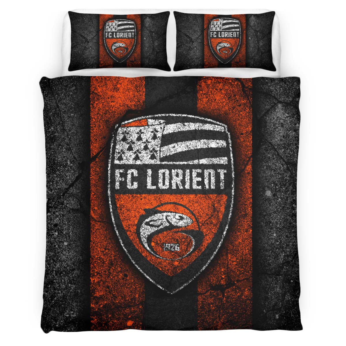 Housse De Couette FC Lorient French Football Teams 09 Parure de lit Ensemble De Literie