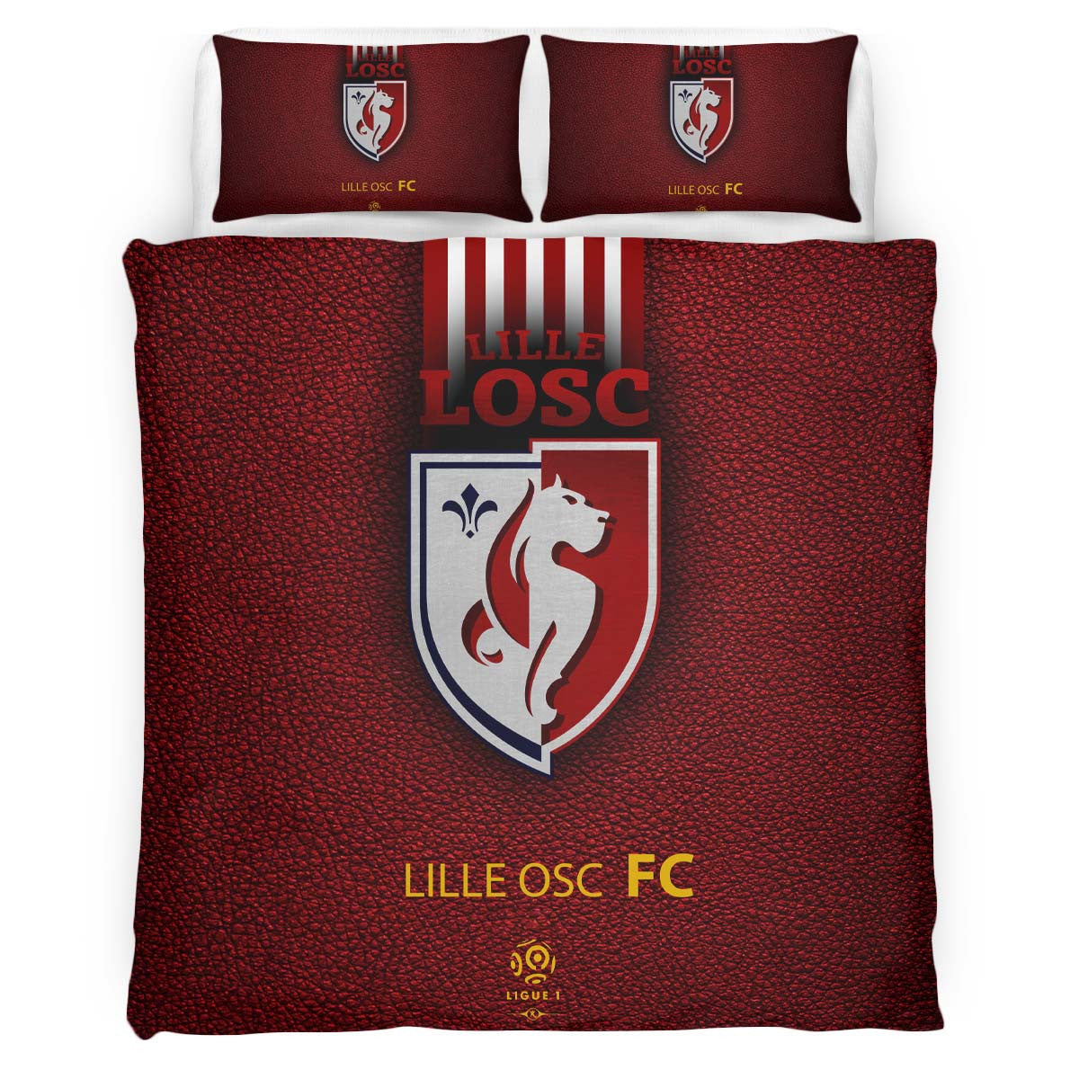 Housse De Couette LOSC Lille OSC French Football Teams 07 Parure de lit Ensemble De Literie