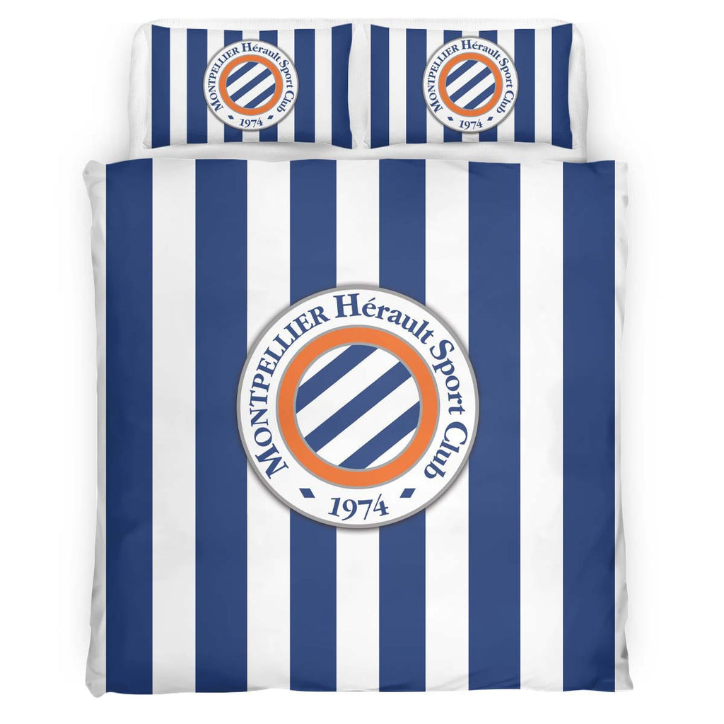 Housse De Couette Montpellier HSC French Football Teams 20 Parure de lit Ensemble De Literie