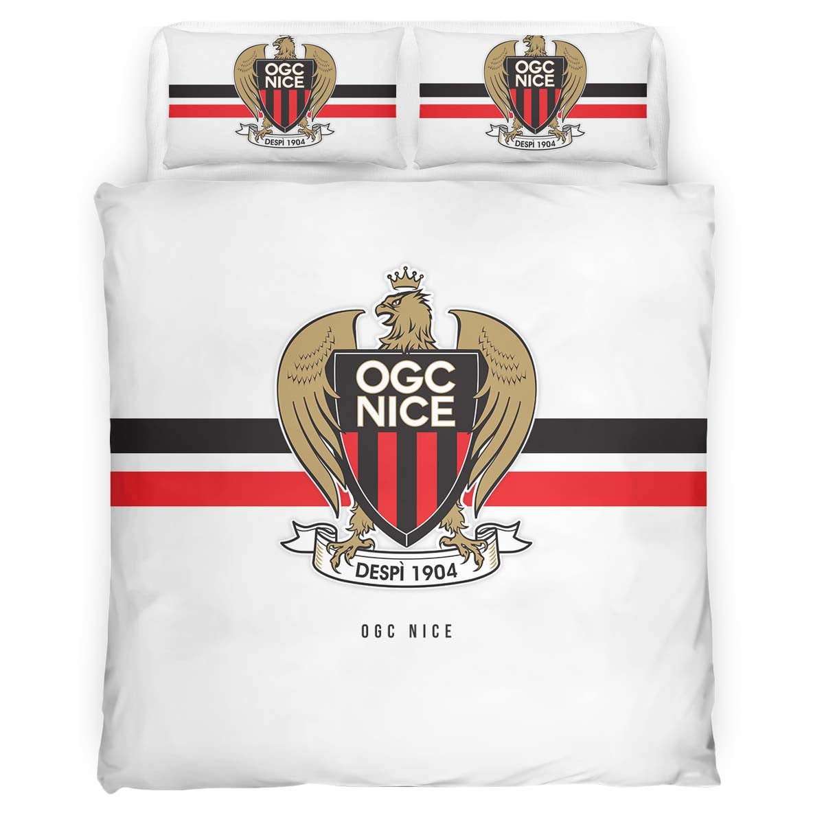 Housse De Couette OGC Nice French Football Teams 07 Parure de lit Ensemble De Literie