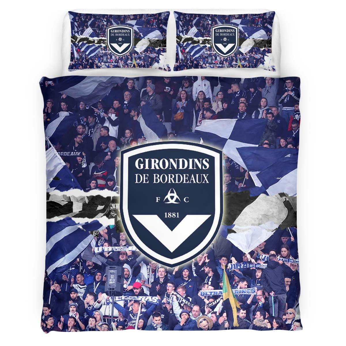 Housse De Couette Girondins de Bordeaux French Football Teams 06 Parure de lit Ensemble De Literie