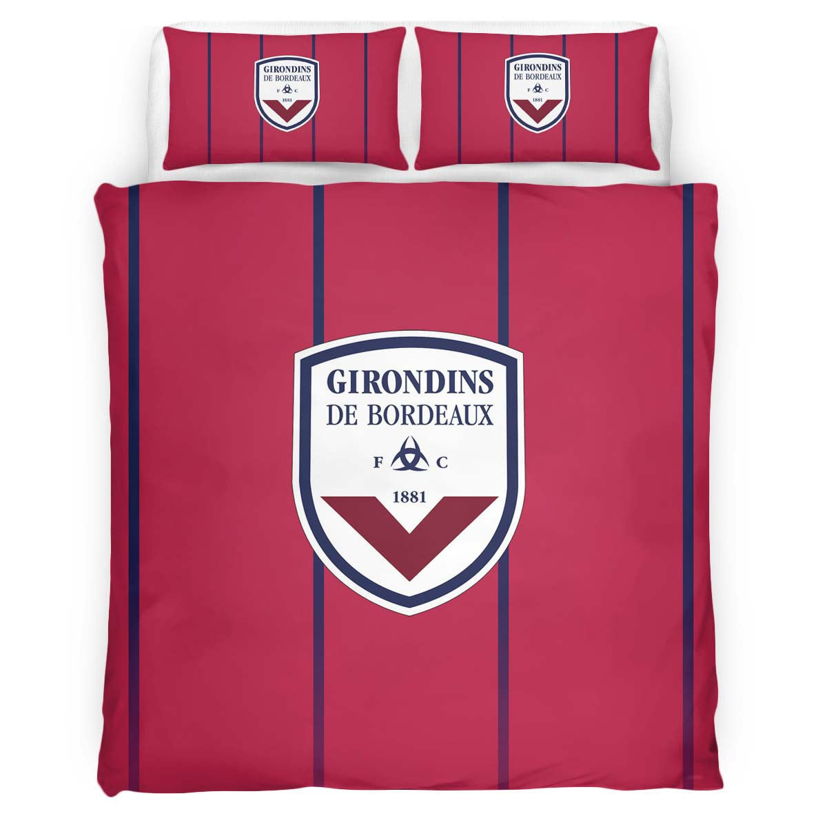 Housse De Couette Girondins de Bordeaux French Football Teams 11 Parure de lit Ensemble De Literie