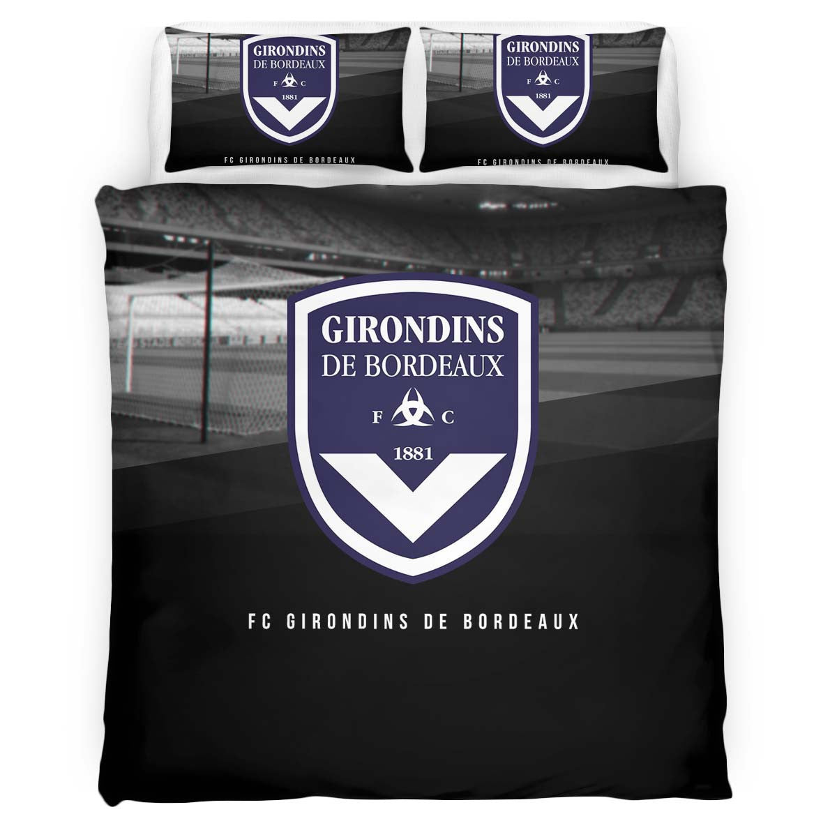 Housse De Couette Girondins de Bordeaux French Football Teams 03 Parure de lit Ensemble De Literie