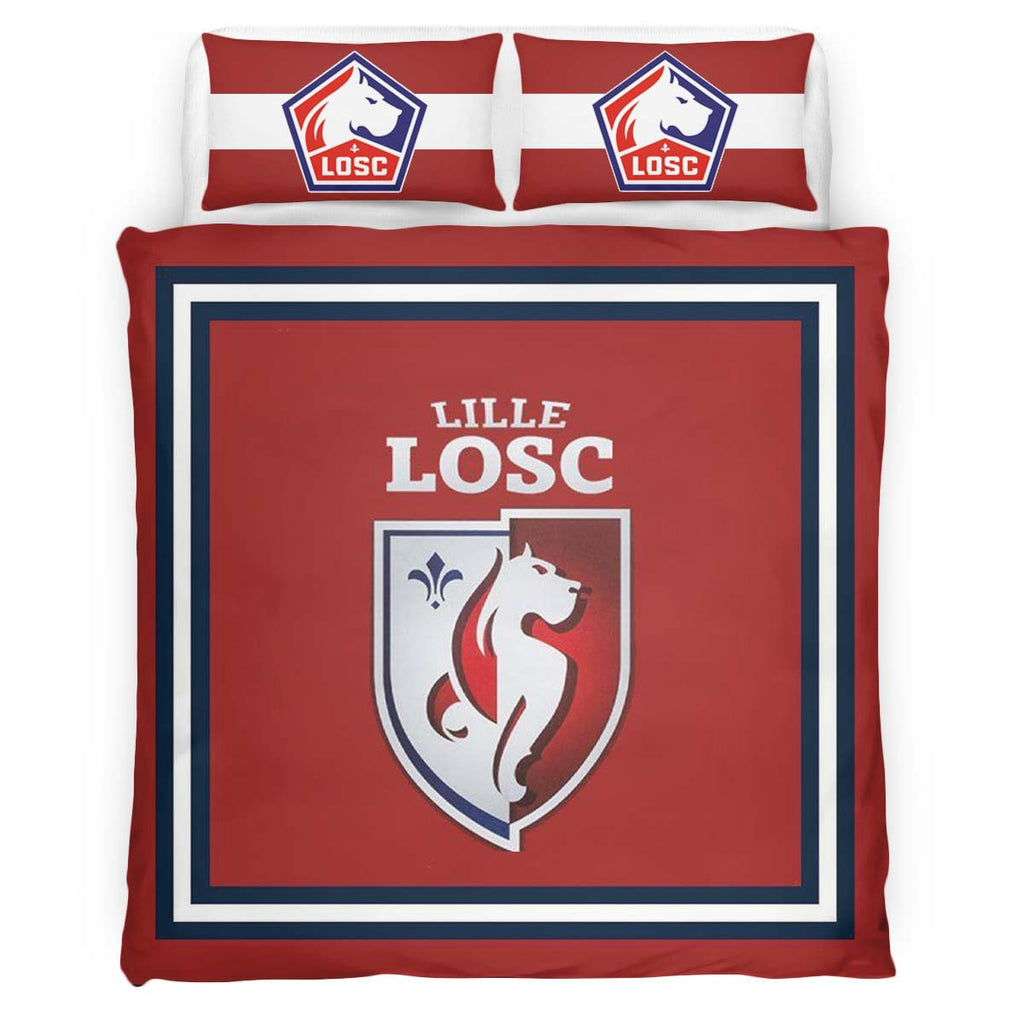 Housse De Couette LOSC Lille OSC French Football Teams 06 Parure de lit Ensemble De Literie