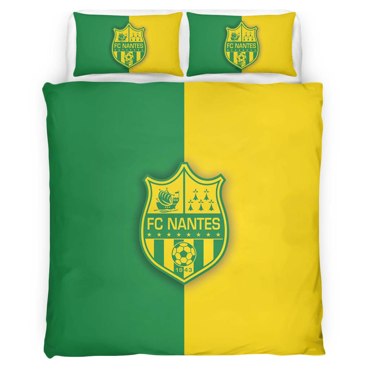 Housse De Couette FC Nantes French Football Teams 03 Parure de lit Ensemble De Literie