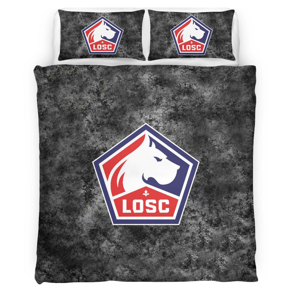 Housse De Couette LOSC Lille OSC French Football Teams 02 Parure de lit Ensemble De Literie