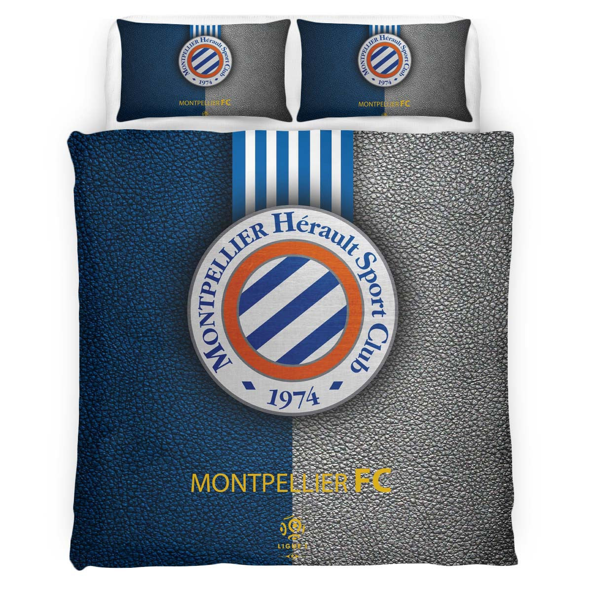 Housse De Couette Montpellier HSC French Football Teams 05 Parure de lit Ensemble De Literie